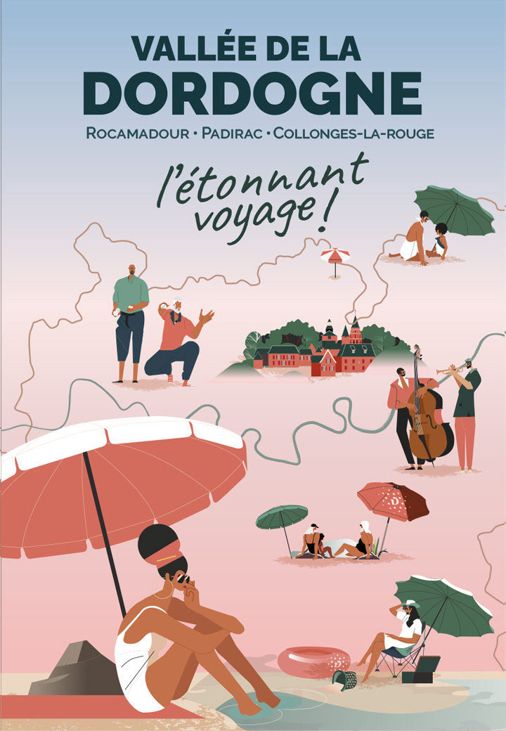 Dordogne's valley - touristic map