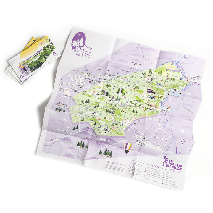 Parc naturel régional du Pilat — Tourist Map